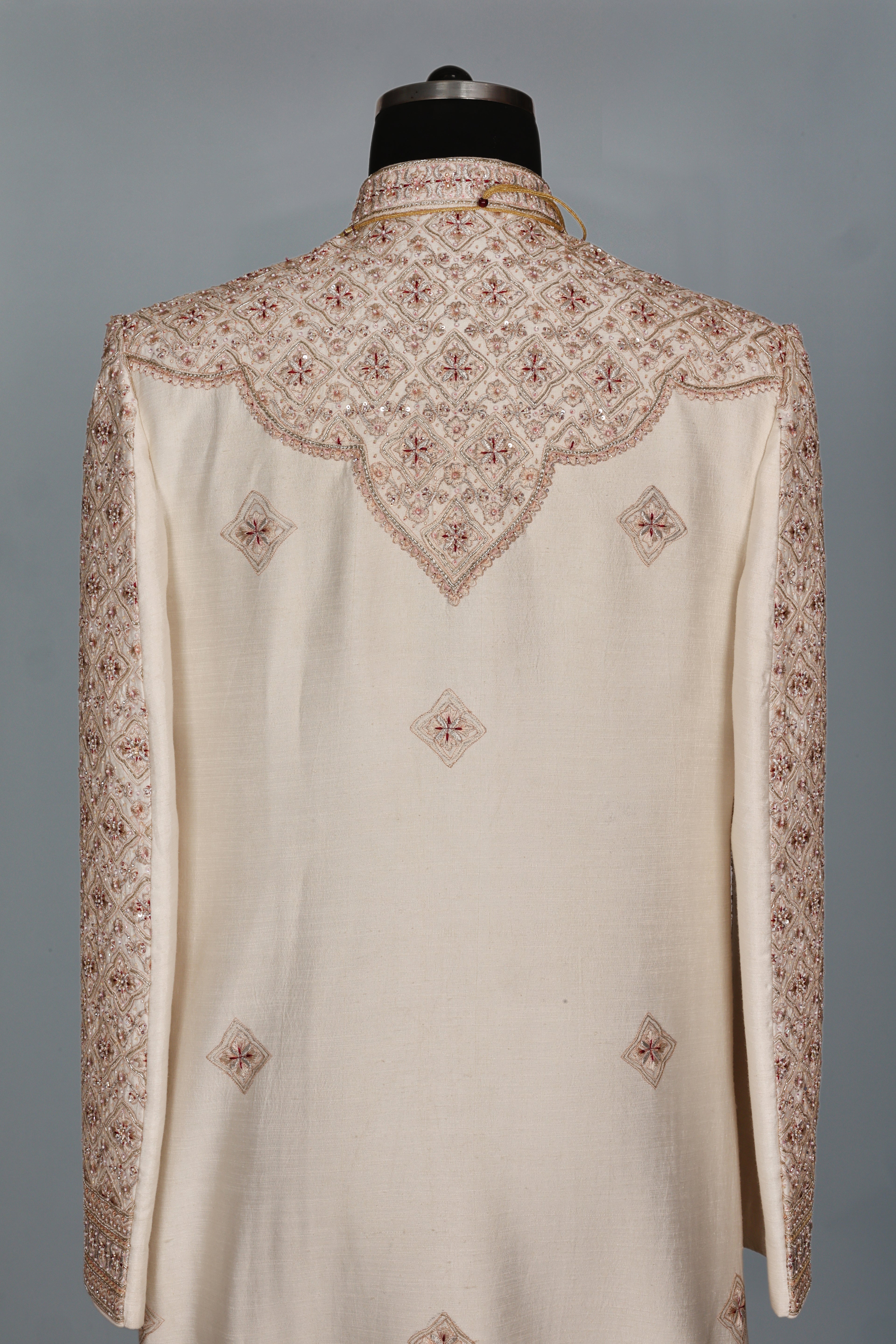 GOLD & PINK HERITAGE SHERWANI SET