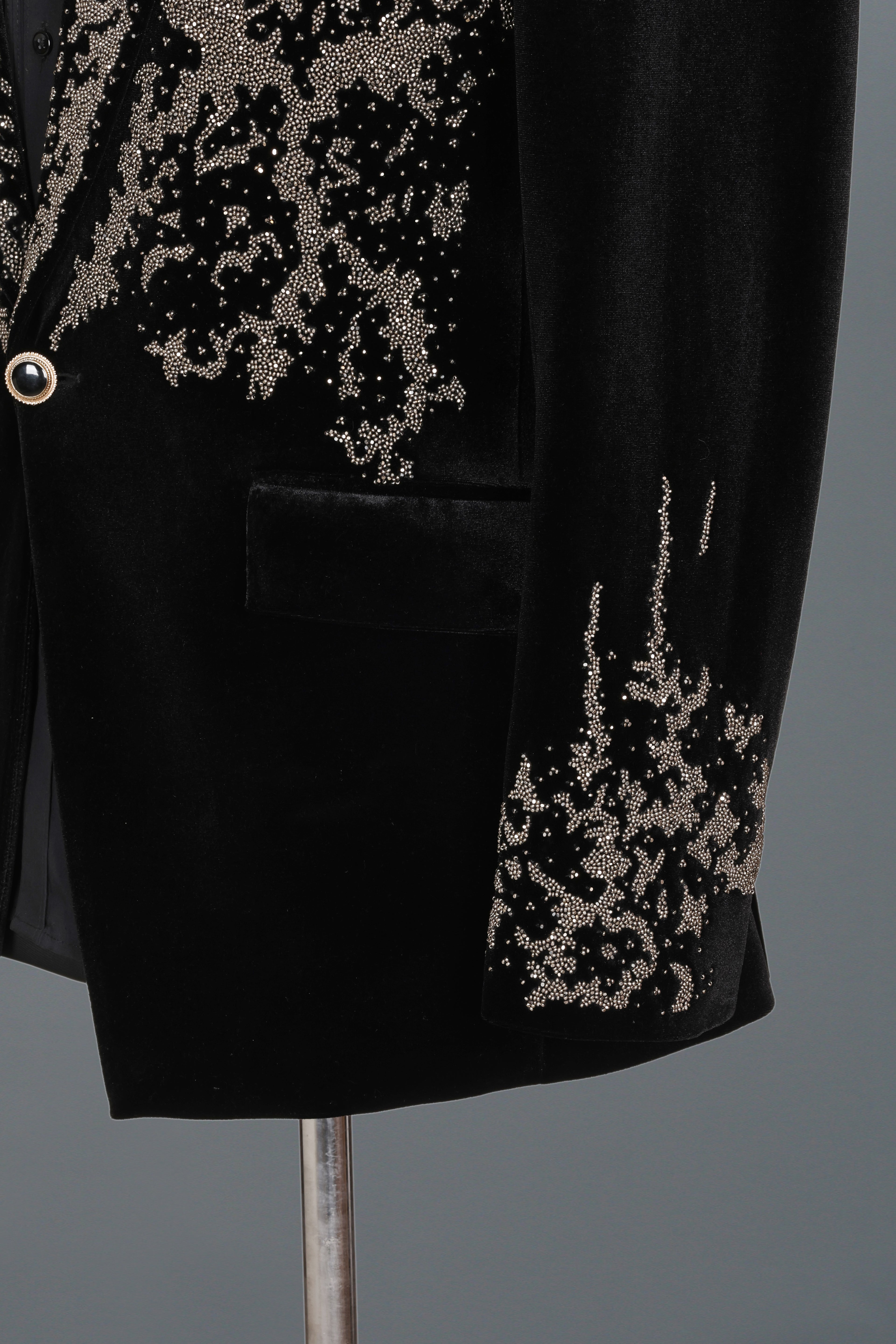 BLACK MICRO VELVET WITH HAND WORK TUXEDO