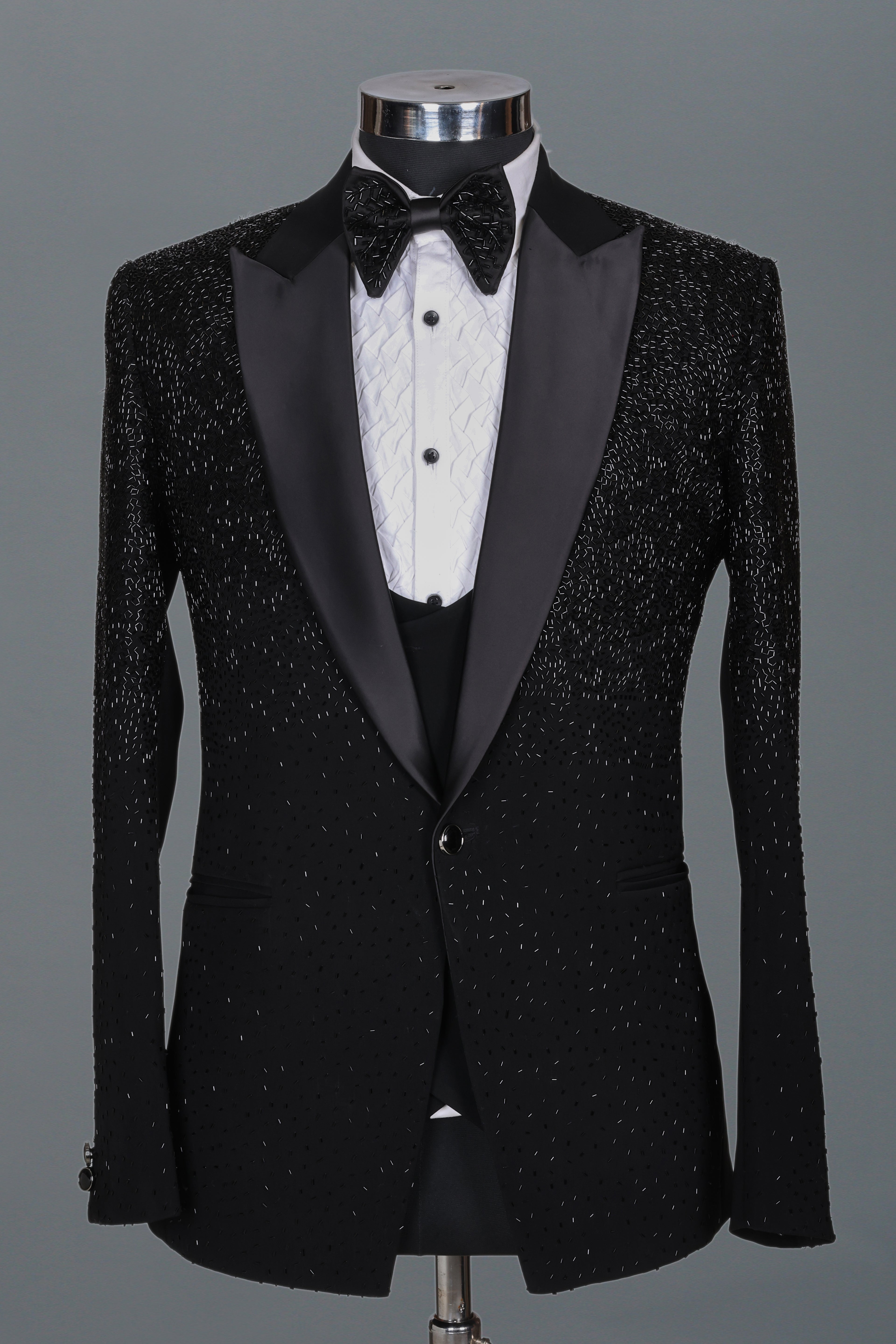 JET BLACK HANDWORK TUXEDO