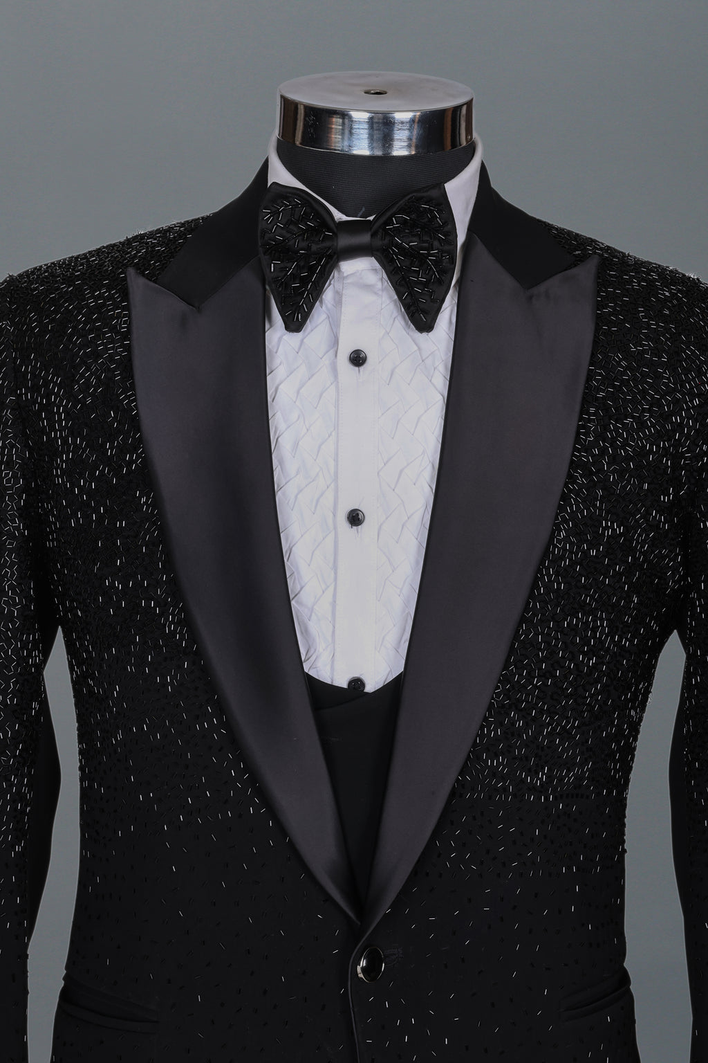 JET BLACK HANDWORK TUXEDO