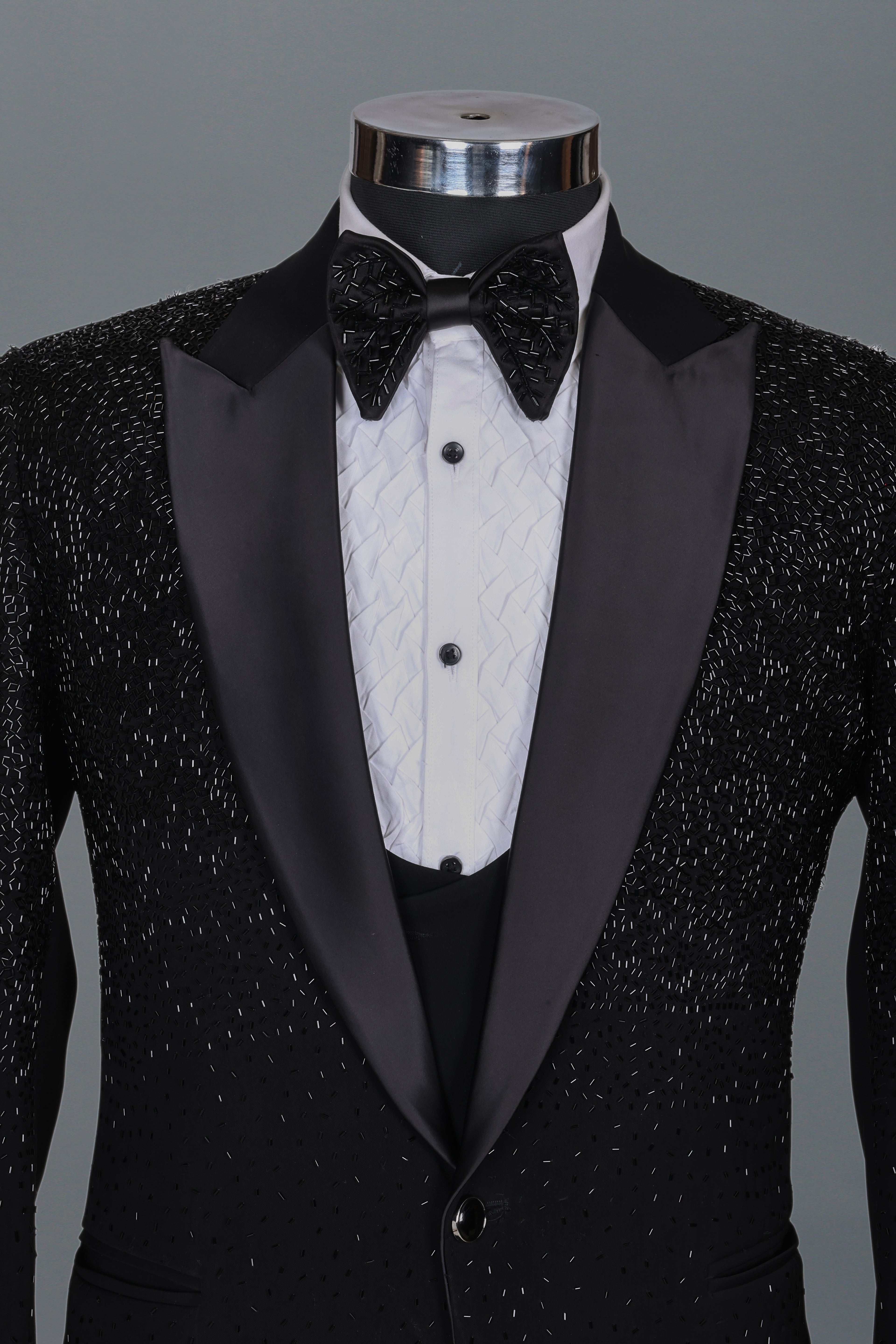 JET BLACK HANDWORK TUXEDO