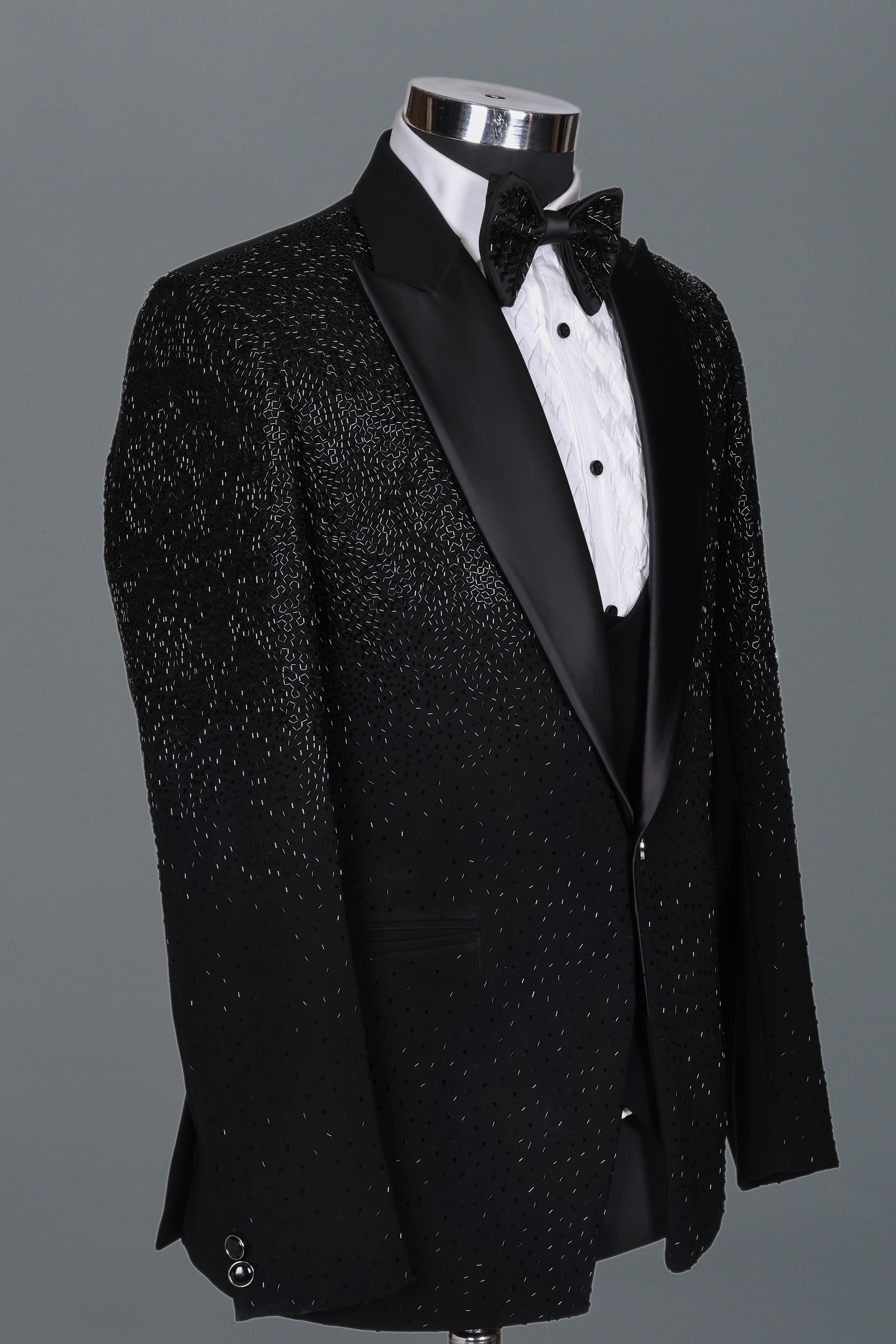 JET BLACK HANDWORK TUXEDO