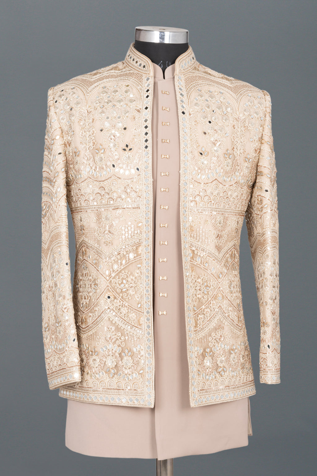 MIRROR-WORK EMBROIDERED INDO-WESTERN