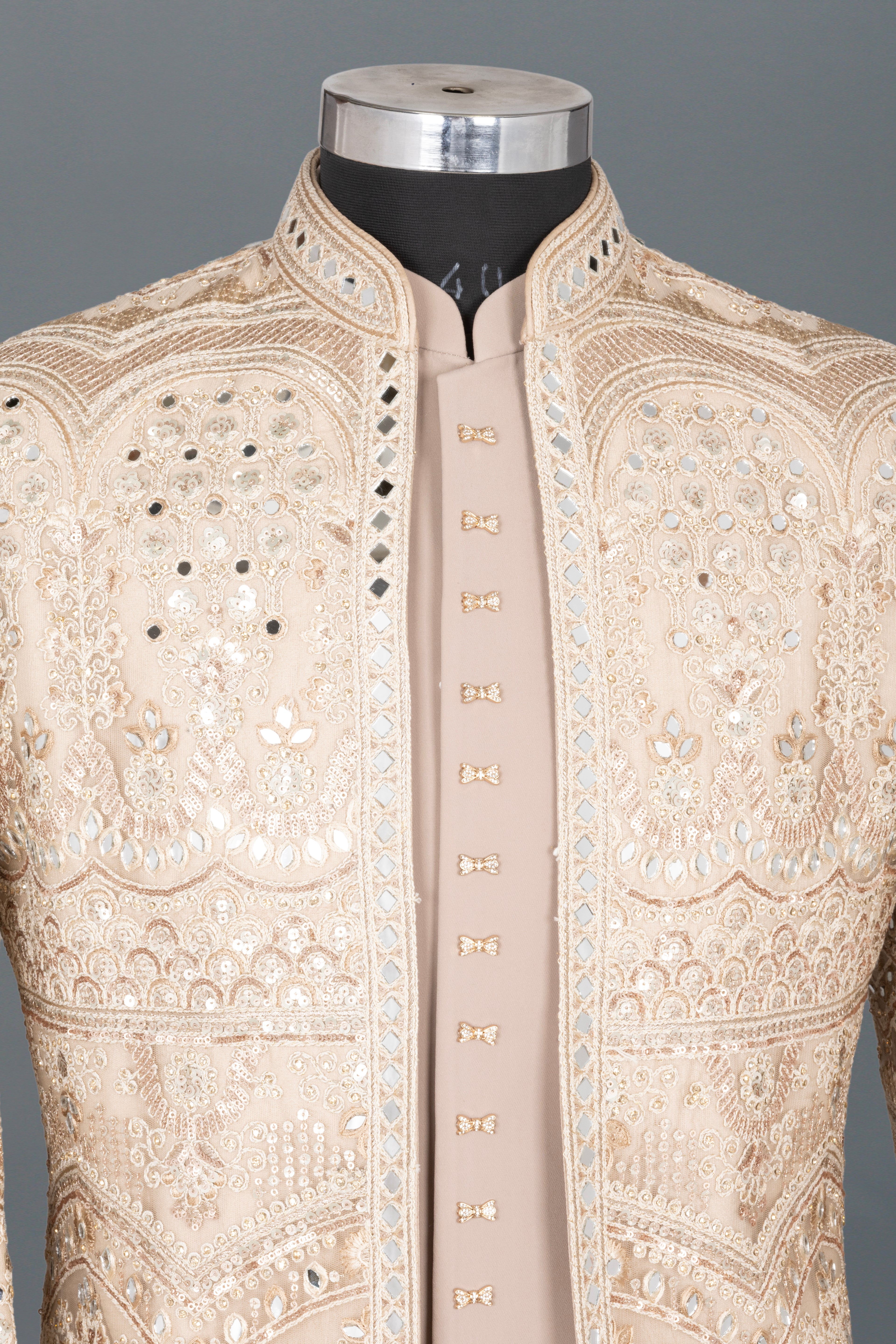 MIRROR-WORK EMBROIDERED INDO-WESTERN