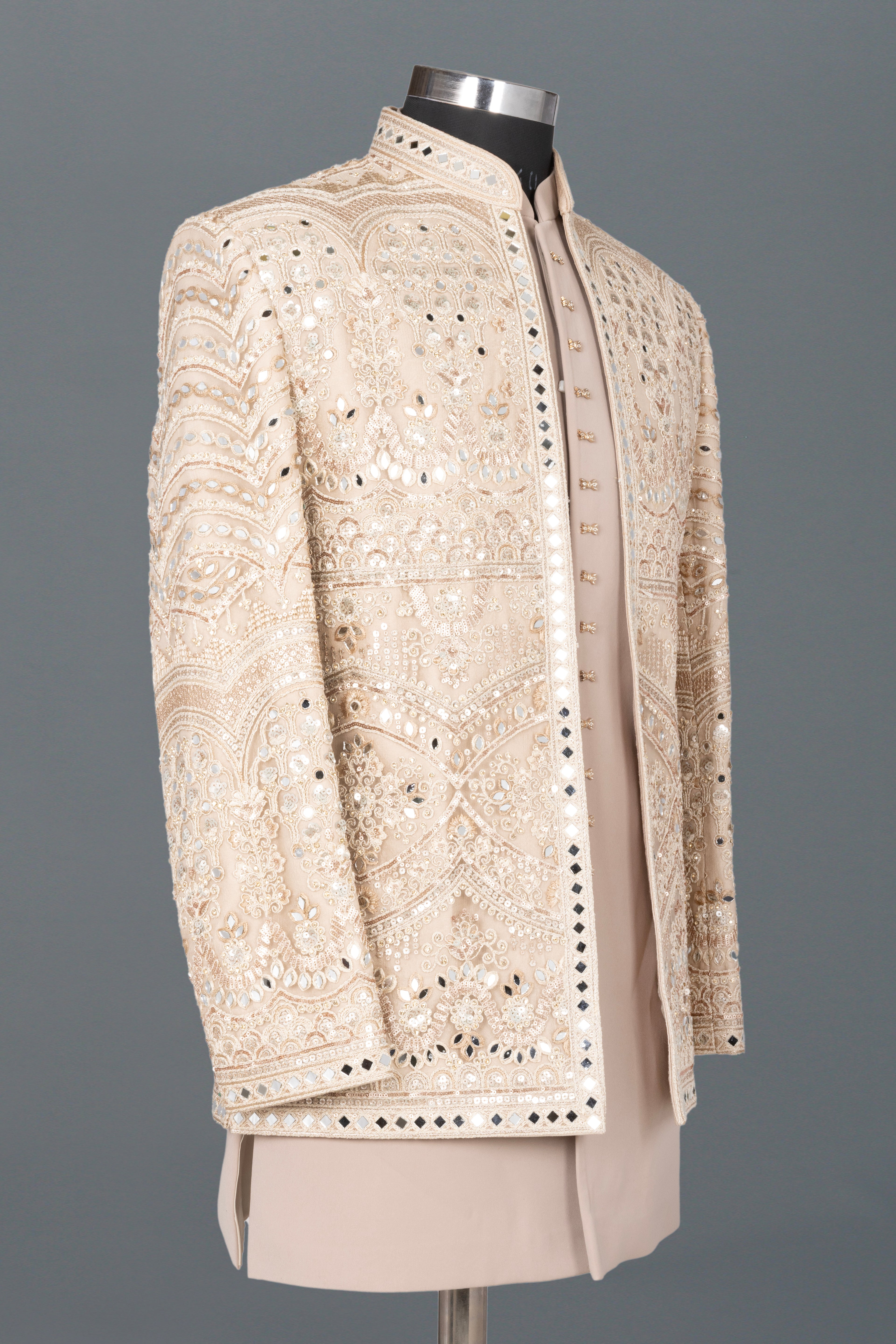 MIRROR-WORK EMBROIDERED INDO-WESTERN