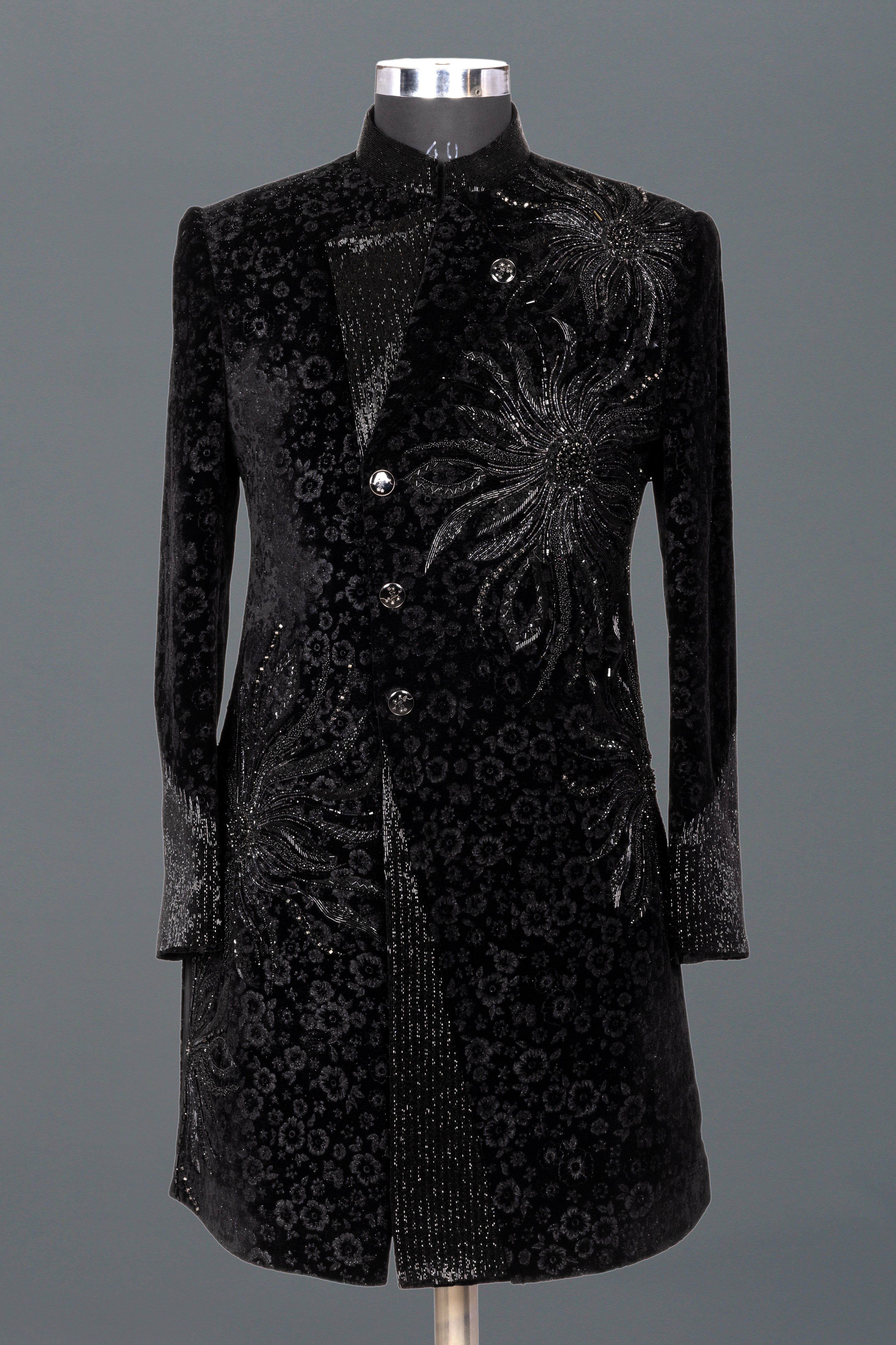 ROYAL BLACK VELVET INDO-WESTERN