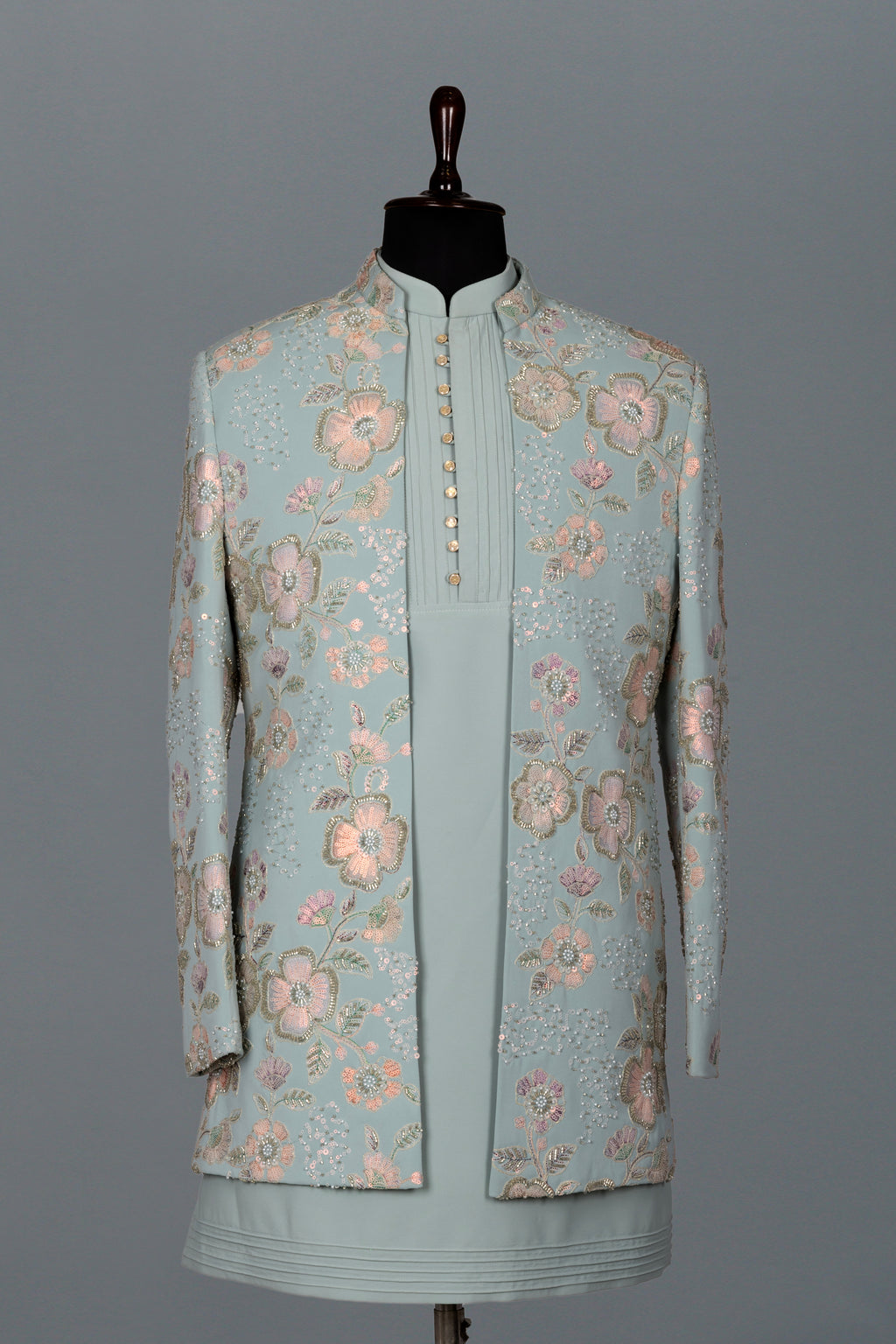 PASTEL OPEN JACKET INDO-WESTERN