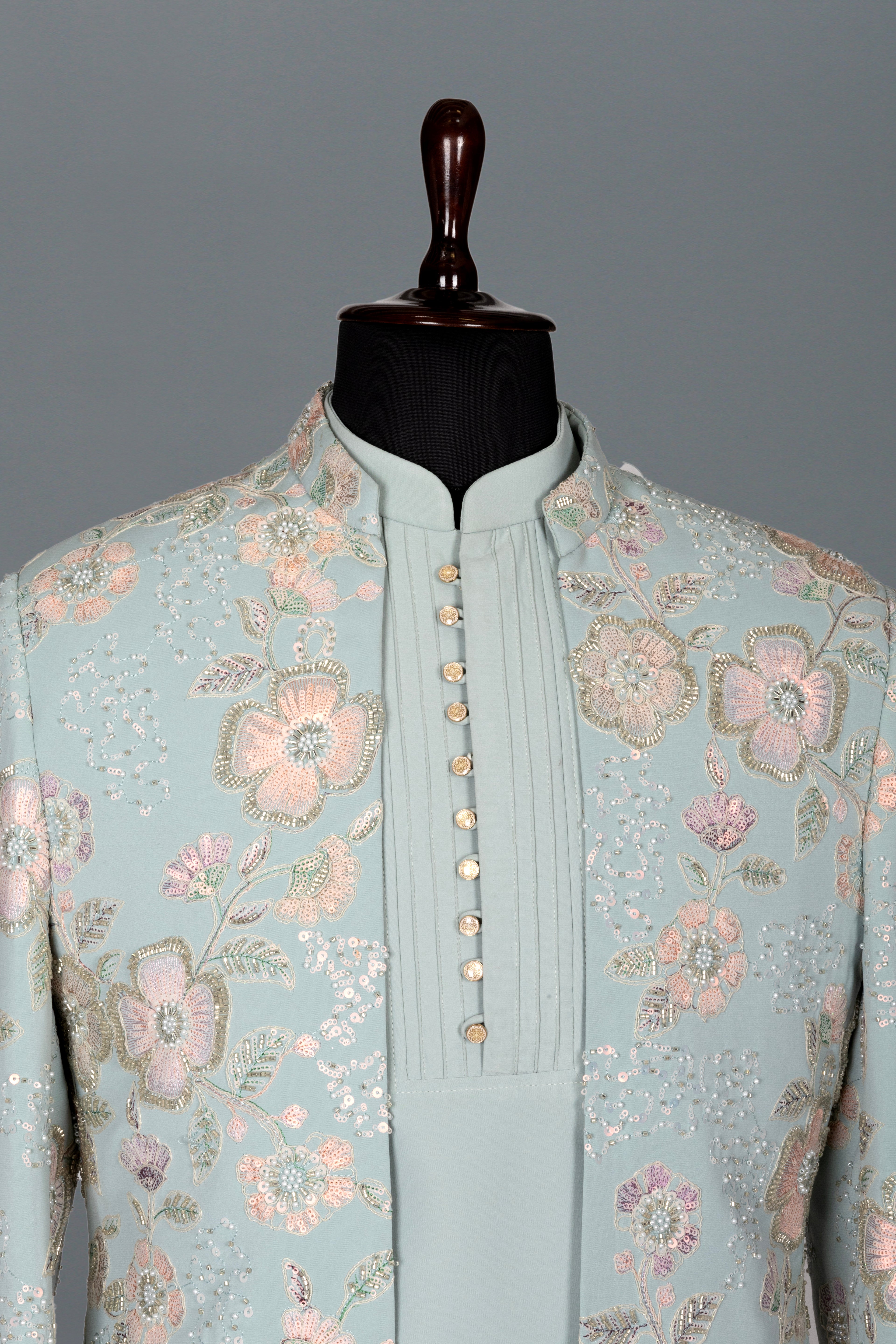 PASTEL OPEN JACKET INDO-WESTERN