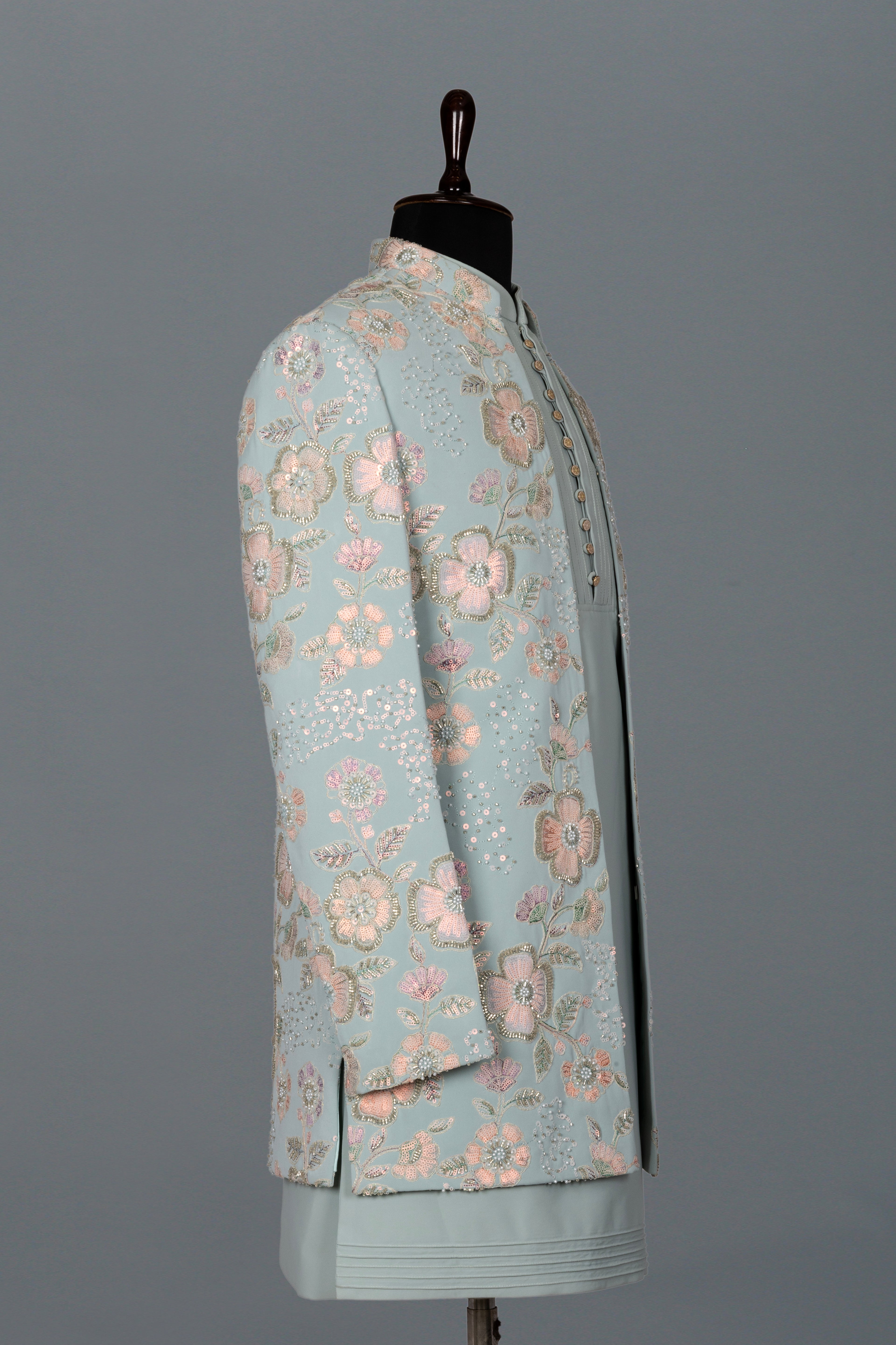 PASTEL OPEN JACKET INDO-WESTERN